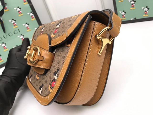 Gucci經典款女包 602205 古馳1955 Horsebit Bag 經典馬銜扣 Gucci爆款女士單肩斜挎小包  gqy3473